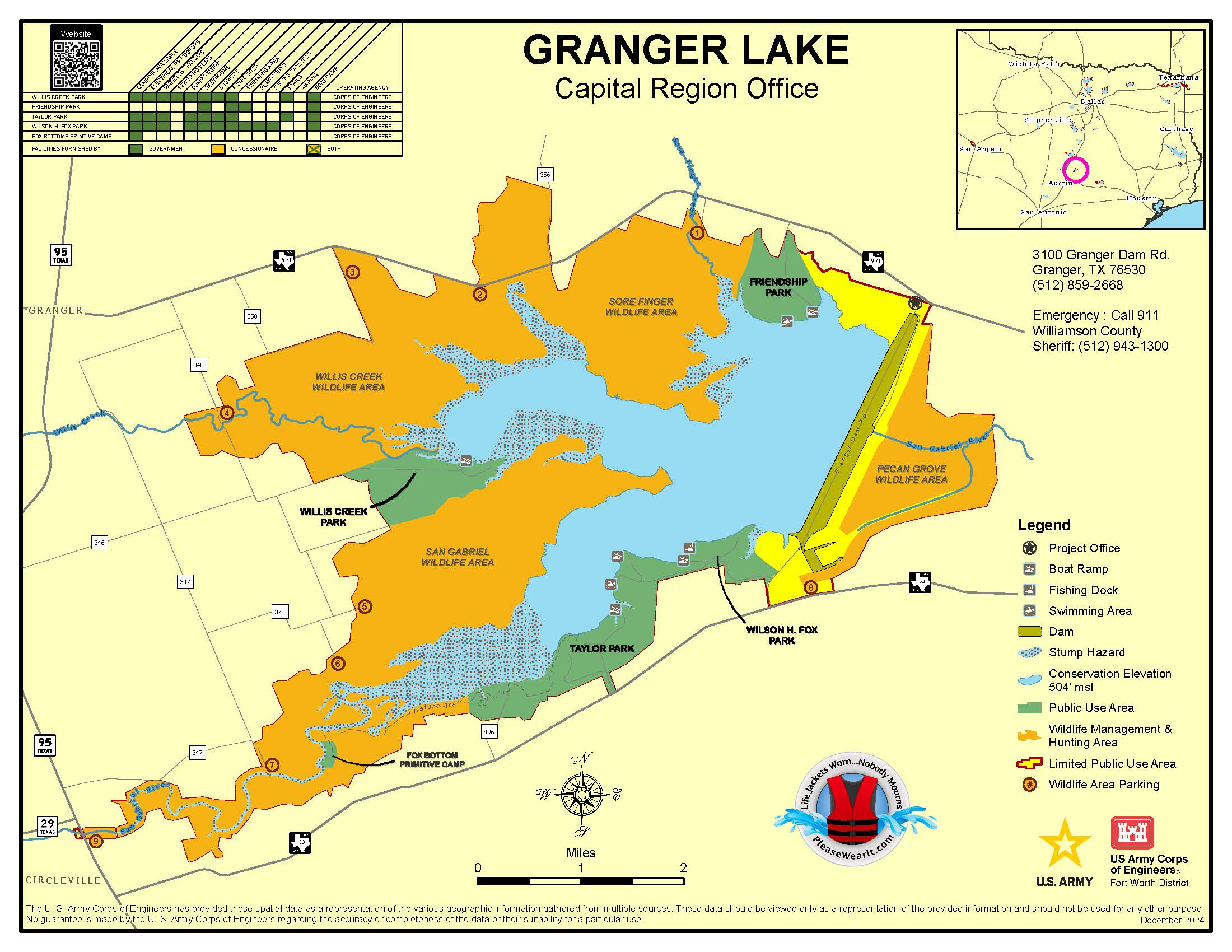 Granger Lake Map 2023